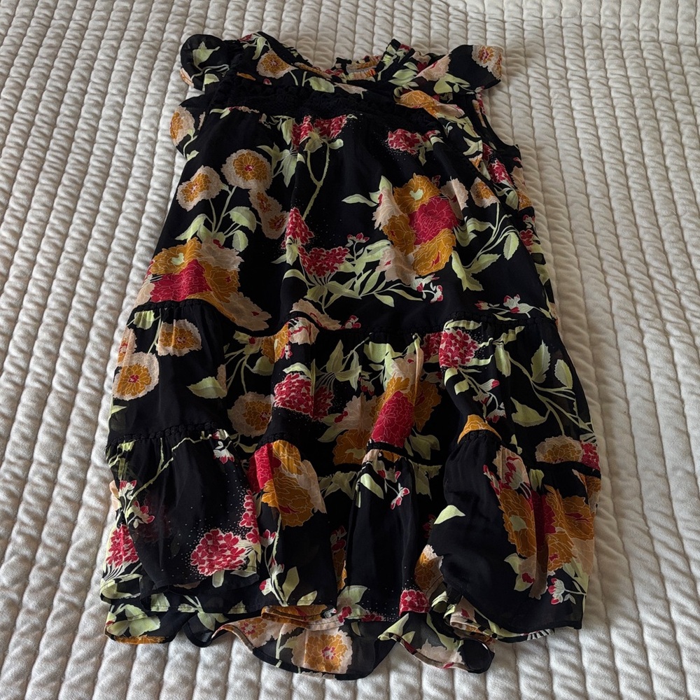 Floral Black Dress